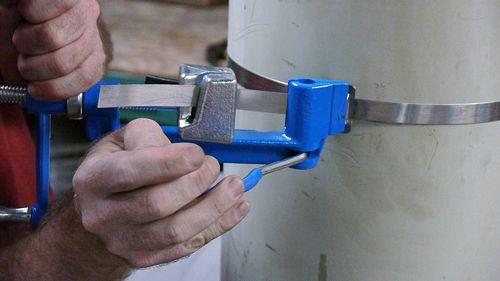 Het blauwe Roestvrij staalpit bindt Installatiehulpmiddel, Duurzaam de Bandhulpmiddel van de Metaalkabel